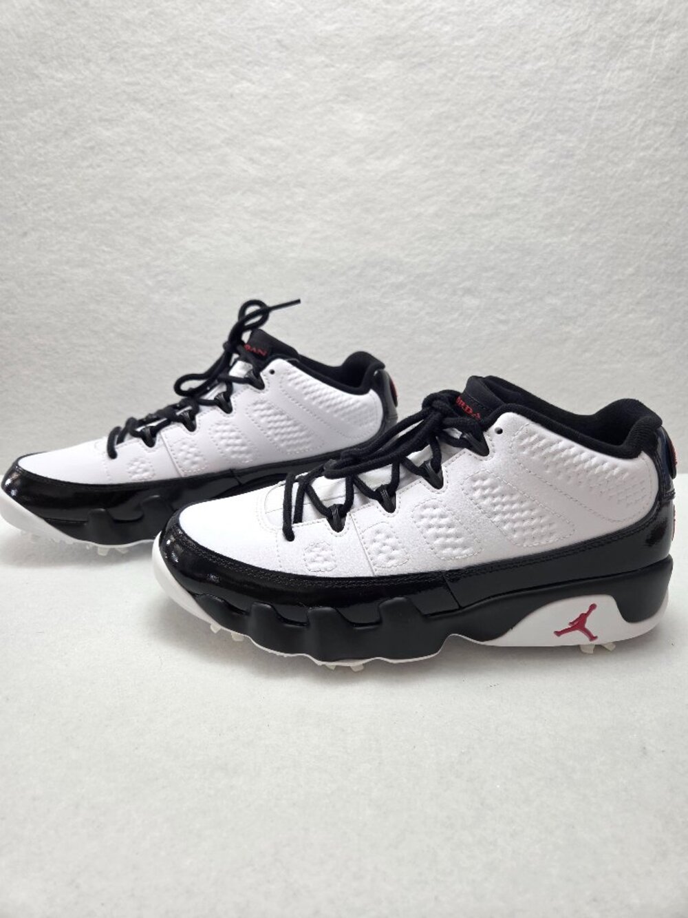 Nike Air Jordan Men's 9 Retro Low Golf Shoes White Black True Red size 7.5 NWOT